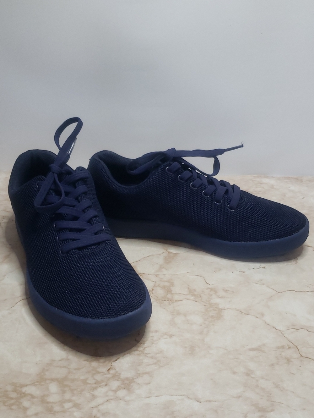 Atoms Unisex Classic Knit Lace-Up Sneakers - Navy